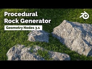 Procedural Rock Generator with procedural Rock Shader - Blender Geometry Nodes Tutorial