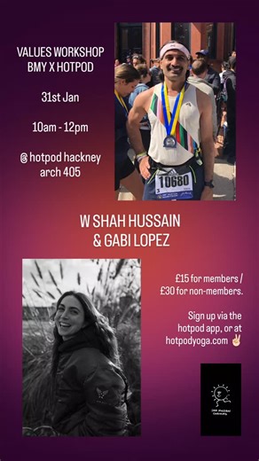 Hotpod Yoga Hackney on Instagram: "Unlock Your Values: Goal-Setting Workshop + Hot Yoga Flow. Start the new year by connecting with what truly matters to you ✨ This 2-hour session, led by wellbeing/mindset/run coach Sha Hussain and yoga instructor Gabi Lopez, will guide you to explore your personal values, reflect on the past year, and set meaningful goals that align with what matters to you most 💜 Expect guided journaling, discussion, and a hot yoga flow, all geared up to set you up for an int