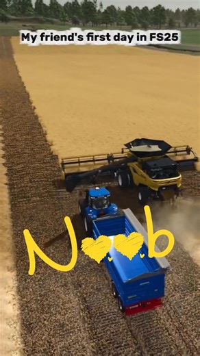 first day on FS 25 gaming on freind noob player #farmingsimulator #games #farming