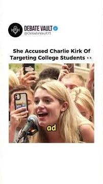 Student Calls Charlie Kirk's Campus Debates "Ridiculous"