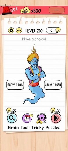 Brain test level 210: Make a choice! 🧞‍♂️✨💰 #shorts