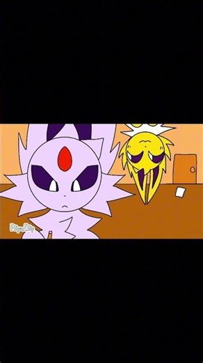 Jolteon annoys Espeon (+) #eeveelution #eevee #espeon #jolteon #funny #cute