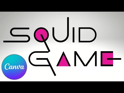 How to Design Squid Game Title Name in Canva | Full Cinematic Text Design Tutorial For Beginners!🎮🔴