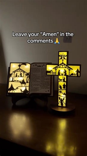 🎄 Your Christmas Needs This Holy Glow – 3D Wooden Nativity Scene with LED Light! ✨ Christmas is about the ONE who makes it holy – and this 3D Wooden Nativity Scene brings that sacred story to life in your home! 🙏 ✅ 3D laser-cut wood: Mary, Joseph, baby Jesus, wise men & angels – every detail honors the Nativity ✅ Warm LED light: Glows softly, just like the star over Bethlehem ✅ Perfect tabletop decor: For your living room, prayer nook, or church gathering Does your family have a nativity tradi