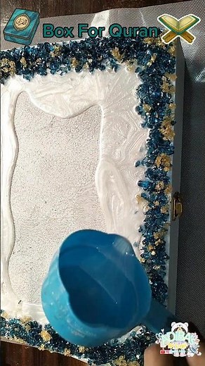 "DIY"Quran Box with Crushed Glass & Islamic Sticker"📿🧕🥰