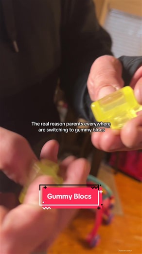 Ditch the hard plastic blocks and get your kids some squishy gummy blocs! #blocks #gummyblocks #sensoryplay #buildingblocks #toys