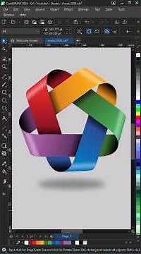 From Scratch to Masterpiece: Ribbon Design in CorelDRAW #logodesign #tutorial
