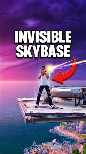 Invisible Skybase GLITCH In Fortnite😳 #fortnite #shortsfeed #fyp