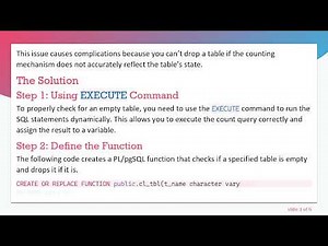 How to Drop an Empty Table in PostgreSQL Efficiently