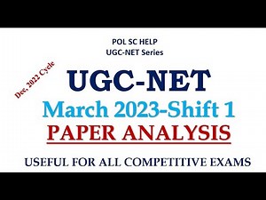 Paper Analysis of UGC-NET Political Science- First Shift - 6 March 2023