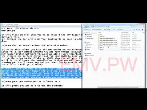 EMV86 How to Read EMV software v8 6 EMV Reader Writercard How to install or read 101 201 dump EMV86