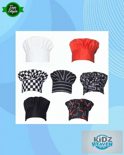 Adjustable Chef Cap with Elastic Band for Kitchen Cooking Baking Catering Use - Red