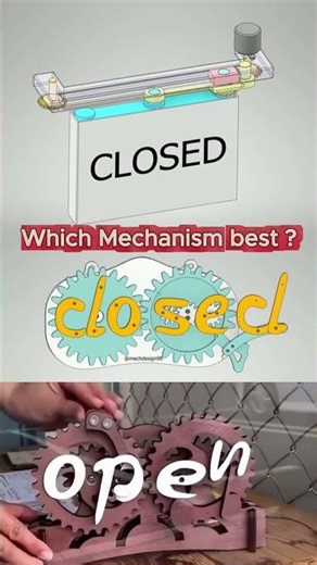 😱🙄Creative Open-Closed Sign Gear Mechanism 🤔 #shorts #youtubeshorts