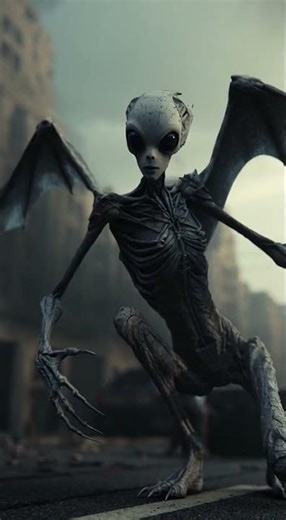 Winged Aliens Attack Humans! 😱🛸👽 #shorts #alien #scifi #horror #cgi #viral #ufo #art #aiart #sci