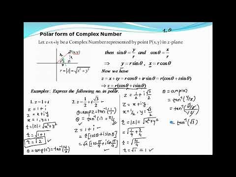Polar Form and Exponential form of Complex Number.