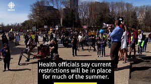32K views · 218 reactions | Some protesters organized at the Alberta legislature on Wednesday to call for businesses to be able to reopen and for physical distancing guidelines to be lifted. | CBC Edmonton | Facebook