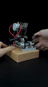 Miniature dual cylinder Harley motorcycle engine model | Nikola toyss