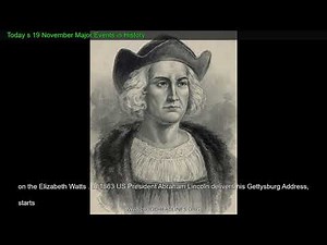 Today s 19 November Major Events in History