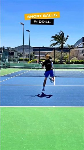Forehand Drill for Short High Balls. #tennis #tennisforehand #forehand #tennisshorts