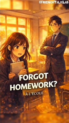 Forgot Your Homework in French Class? Say THIS 📚#frenchtips #shorts