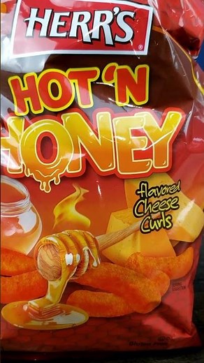 Herr's Hot 'N Honey Cheese Curls #snacks #food #cheetos #cheesecurls #yum #cheesesnacks #chips