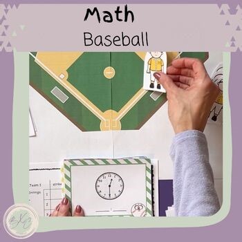 Math Baseball Game, Money, Time, Add, Subtract, Compare Numbers, Shapes
