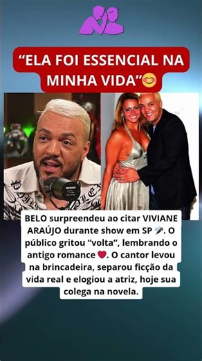 BELO surpreendeu ao falar de VIVIANE ARAÚJO durante show em SP