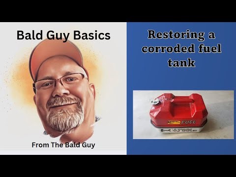 Restoring a corroded metal gas can