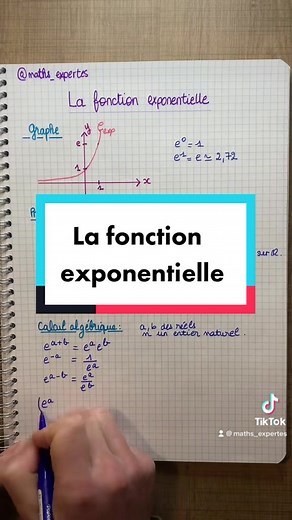 La fonction exponentielle : Fiche de révisions concise