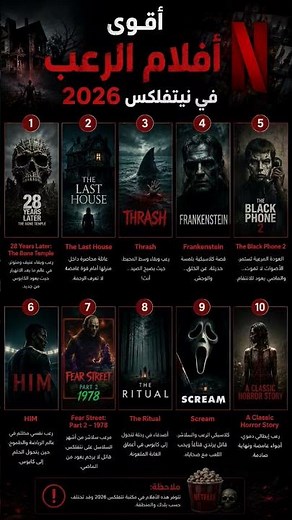 🔥 أقوى 10 أفلام رعب على نتفلكس في 2026 أفلام ستجعلك لا تنام! #movie #horror #رعب #netflix #نتفليكس