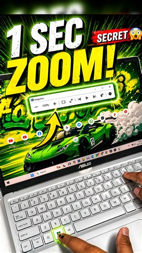 Laptop Screen Zoom Karo Sirf 1 Second Mein! 😱🔥 #HyperTek #Shorts
