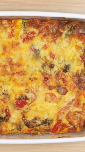 This easy oven-baked frittata is the ultimate throw-together dinner. Toss in all the leftover veg from the fridge and let the oven do all the hard work! Click the link in our Instagram bio for the full recipe or Google “Taste easy oven-baked frittata”. Recipe by Dixie Elliott #easydinner #dinnerideas #frittata #familydinner #eggrecipes | Taste.com.au