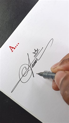 Stylish “A” Signature ✍️ | Make Your Signature Look Professional in Seconds! #shorts