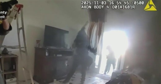 Caught on camera: Florida suspect fails through ceiling during SWAT raid