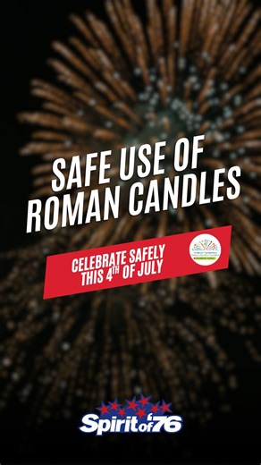 American Pyrotechnics Safety & Education Foundation on Instagram: "Love roman candles? Let’s make sure you love them safely. This 4th of July, the American Pyrotechnic Education & Safety Foundation is here with quick tips to enjoy roman candles the right way. Here’s what you need to know: ❌ Never hold a lit roman candle—secure it in a stable base (like a sand-filled bucket) 📏 Keep it upright with the fuse fully exposed 🚫 Never lean over it or aim it at people, pets, or property ⏳ Let it cool f