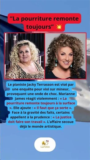 📌 Jacky Terrasson visé par une enquête, Marianne James explose