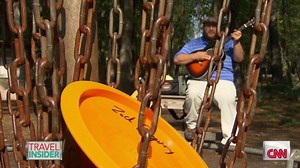 Savannah musician shows off disc golf