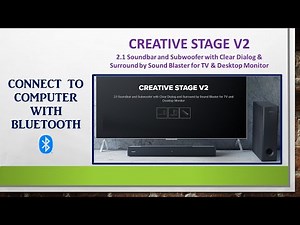Creative Stage V2 Soundbar : Connect with Computer using Bluetooth