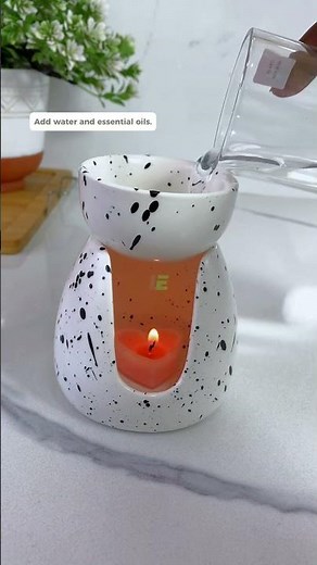 Ceramic Essential Oil Burner – Speckled White