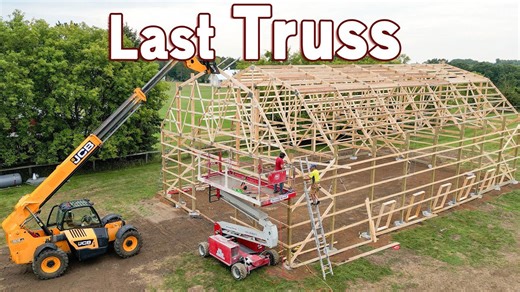 I set the final truss! Here's how it went