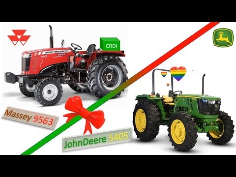 Johndeere 5405 HPCR 👑 vs Massey 9563 CRDI 🔥 Powerful 63hp Tractor. Which one Will You Choose 🤔