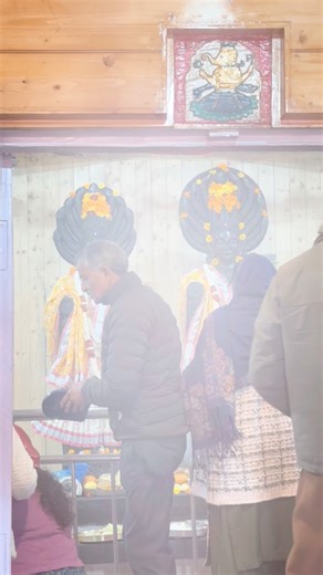 AKSHIJA KOTWAL on Instagram: "On the holy occasion of Uttlan / Makar Sankranti, Bhaderwah comes alive with ancient traditions and deep reverence. Across all four Vasuki Nag Temples, the sacred idols are lovingly anointed with layers of purified butter in a ritual known as Ghaal Denu, symbolising warmth, protection, and devotion. After this ceremonial offering, the idols are gently wrapped in thick cotton quilts, locally called Talsee or Bugg, shielding them through the long winter months. For ne