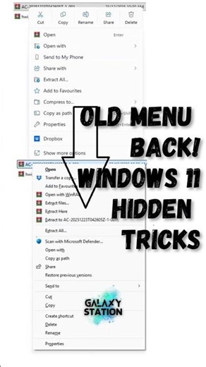 Get the Classic Right-Click Menu in Windows 11 Instantly | Hidden Tricks