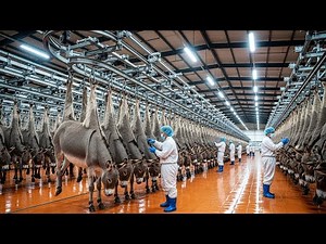 Inside the Modern Donkey Factory Farming to Meat, Milk & Leather Full Process