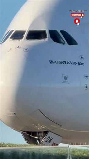 AIRBUS A380 EMIRATES DUBAI TO AMSTERDAM LANDED SCHIPHOL AIRPORT A6EDM TAXIING #airplane #aviation