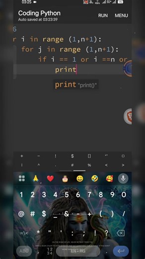 print a square star pattern in python #pythonforbeginners #pythonprogramming #bgmishorts #marco