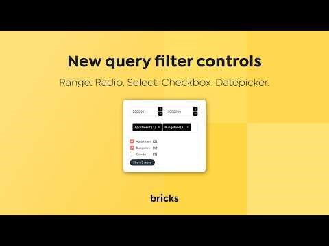 Bricks - New Query Filter Controls