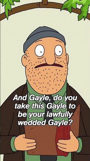 aunt gayle finally gets married 😂 #bobsburgers