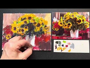 Sunflower pastel demo part 2