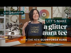 Creating a Shimmering Glitter Aura Tee with the New Glowforge Aura! ✨ DIY Fashion Fun!